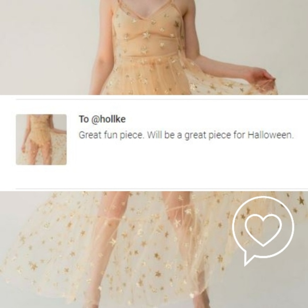 Menthe : Wish Upon a Star Mesh Topper in Peach - Picture 2 of 4
